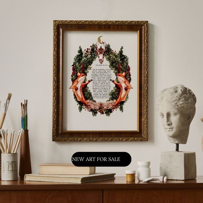 Gothic Watercolors In Goblincore Style For New Rpg