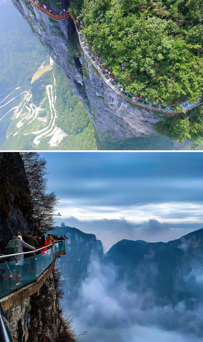 Terrifying Glass Walkway In China