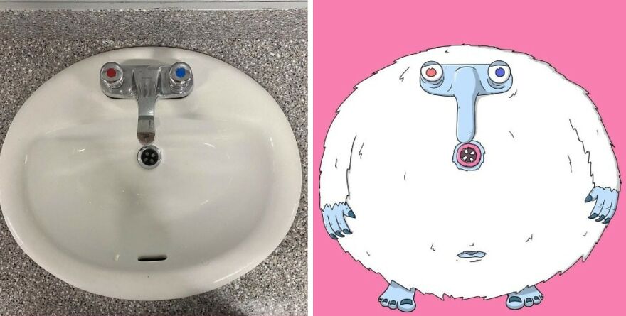 This Artist Sees Faces In Everything And Turns Them Into Fun Illustrations ( 20 New Pics) Interview