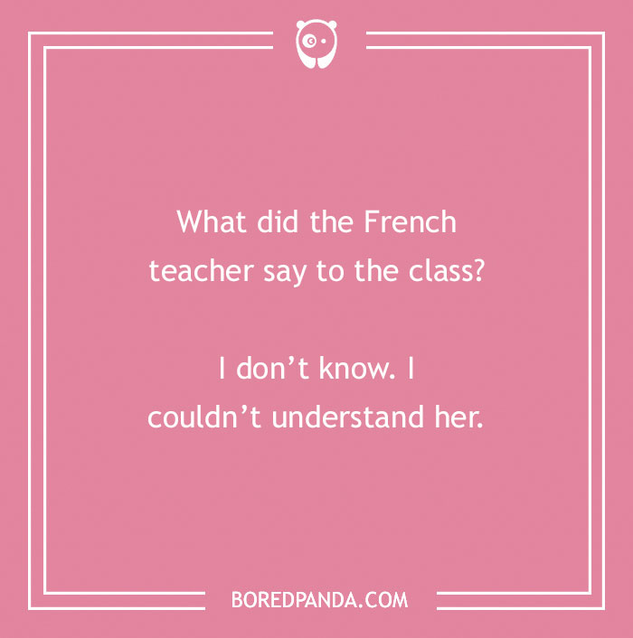 Jokes for teens about French teacher
