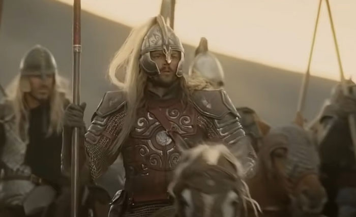 Éomer riding the horse