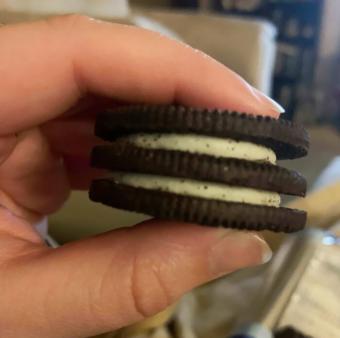 Day 6 Of Quarantine And I Found A Triple-Decker Oreo