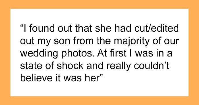 “She Hasn’t Stopped Crying”: Man Cancels Honeymoon After Wife Edited His Son Out Of Wedding Pics