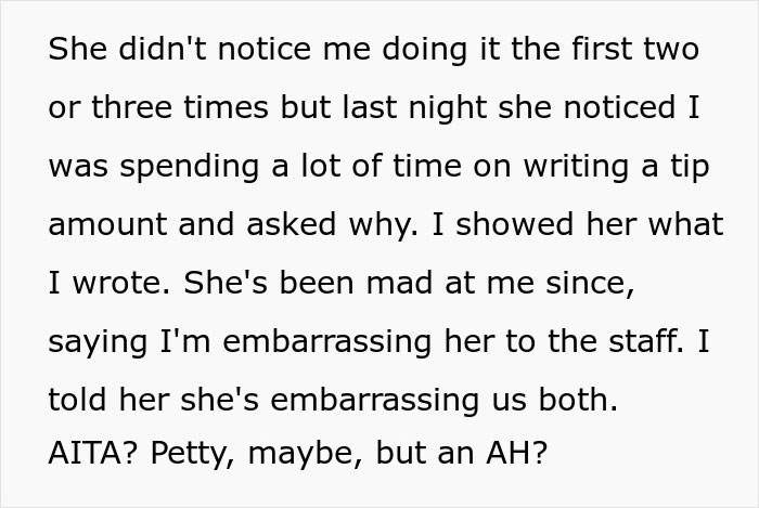 Wife Gets Reality Check After She Sees Husband Compensating Servers For Her Rudeness