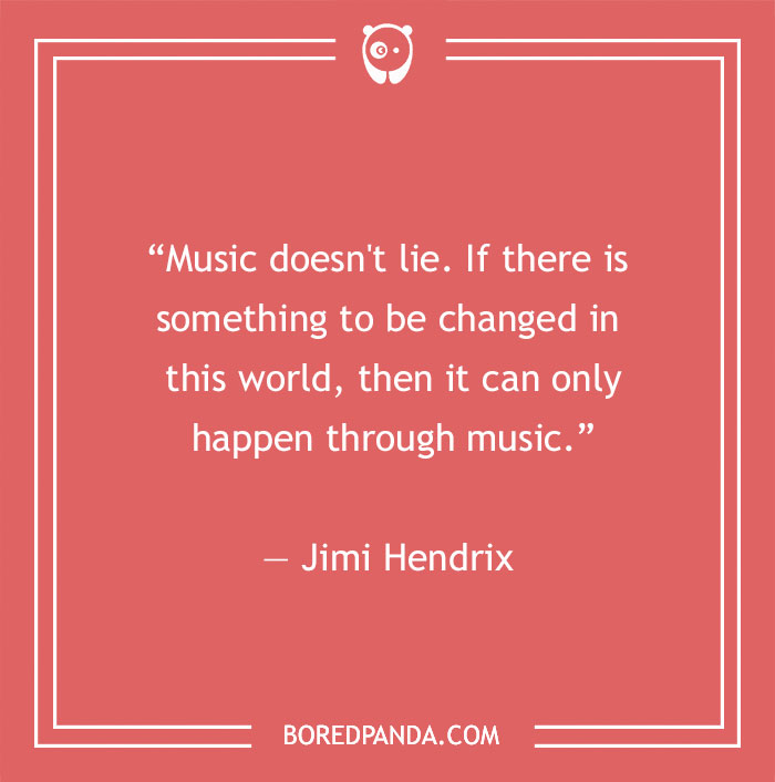 Jimi Hendrix quote about music