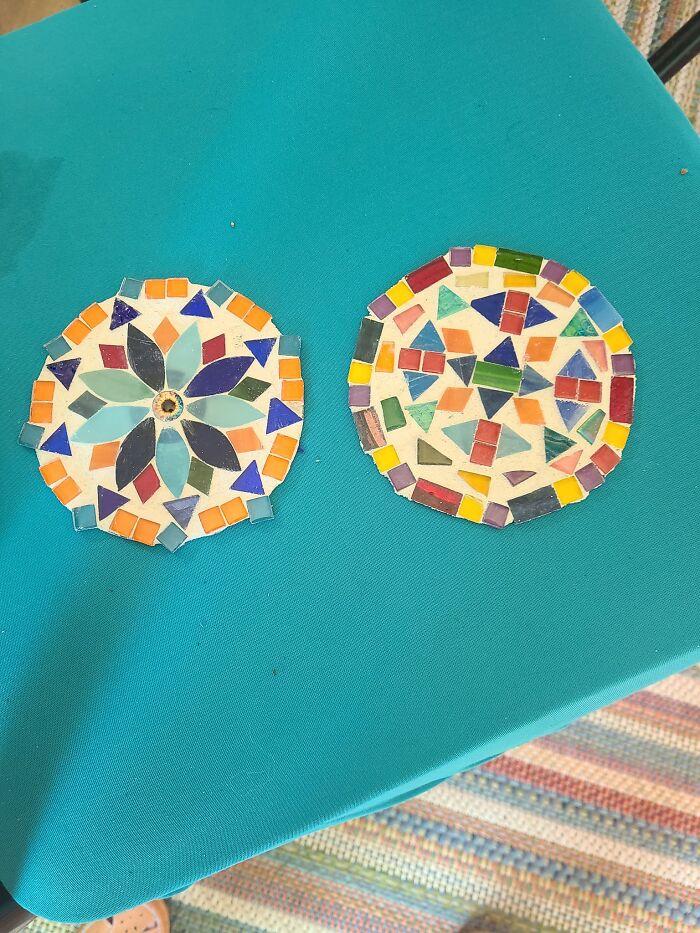 2 Mosiac Coasters I Made Recently