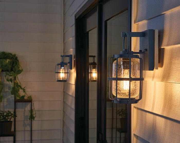 Wall light lamps on side of the house Wall light lamps on side of the house