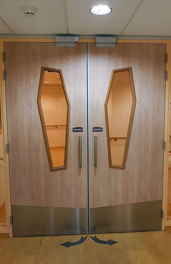 These Coffin-Shaped Door Windows In This Hospital