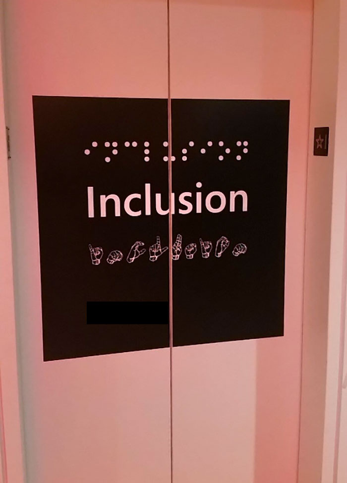 This Poster At My Office Building. Someone Doesn't Know How Braille Works And How Deaf People Read