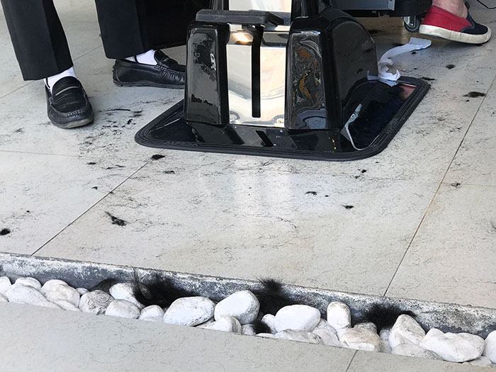 The Floor At This Barbershop