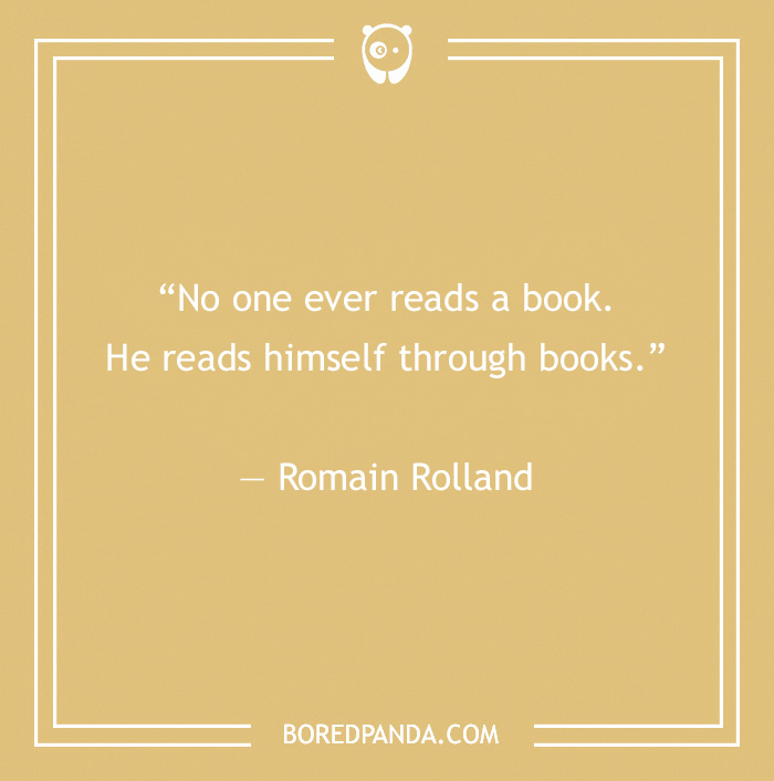 quote about reading myself through books 