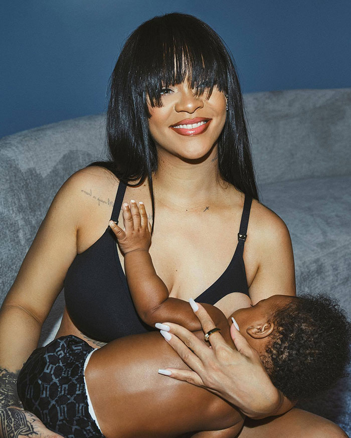 Pregnant Rihanna Shares Adorable Breastfeeding Pics With Her Son RZA Pregnant Rihanna Shares Adorable Breastfeeding Pics With Her Son RZA