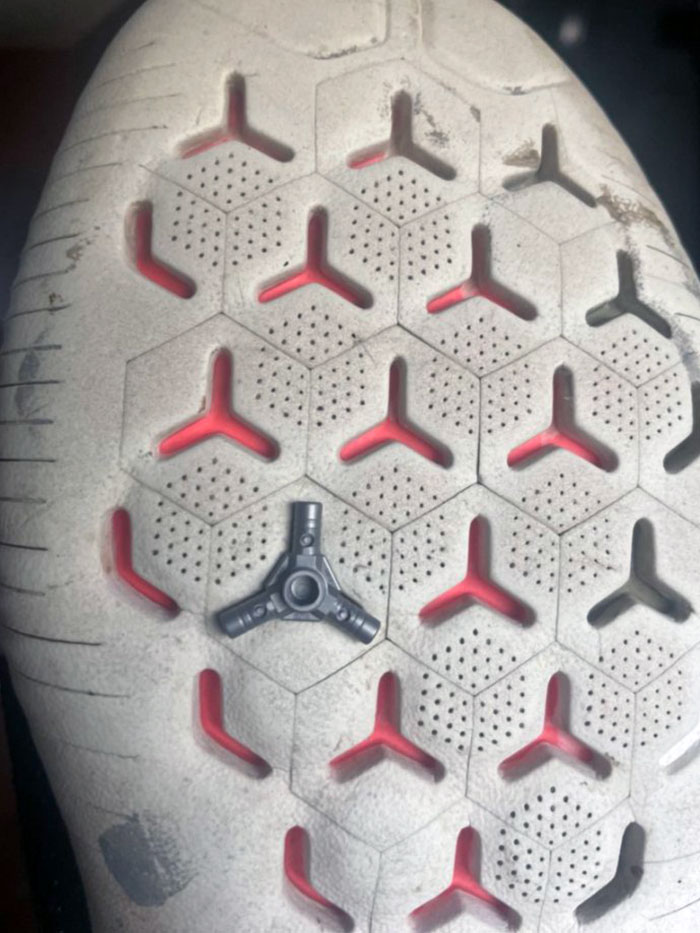 Stepped On A LEGO And It Perfectly Fit My Shoe