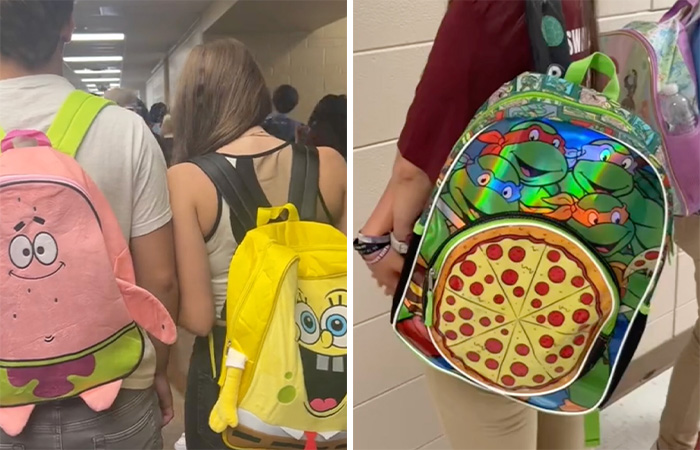 High School Seniors Are Rocking Kindergarten Backpacks To School