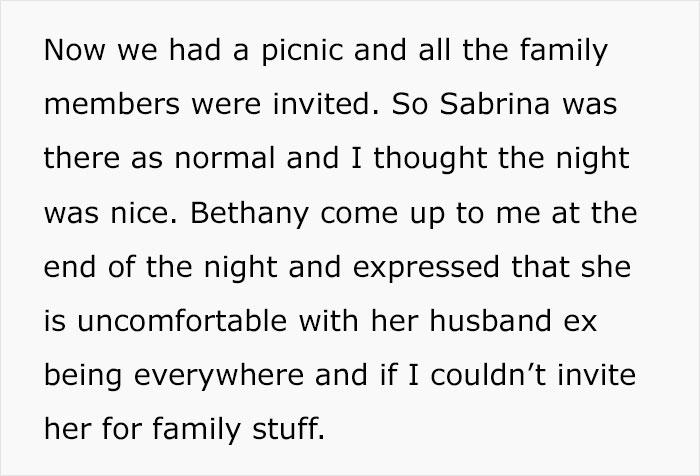 &ldquo;AITA For Telling My Son&rsquo;s Wife That His Ex Is In The Family And Has Been Here Longer Than She Has&rdquo;