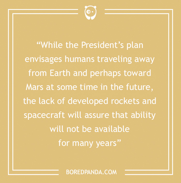 Neil Armstrong quote about the President's plan - 22