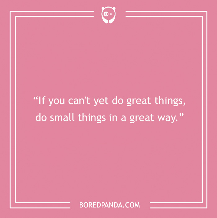 motivational quote about doing small things