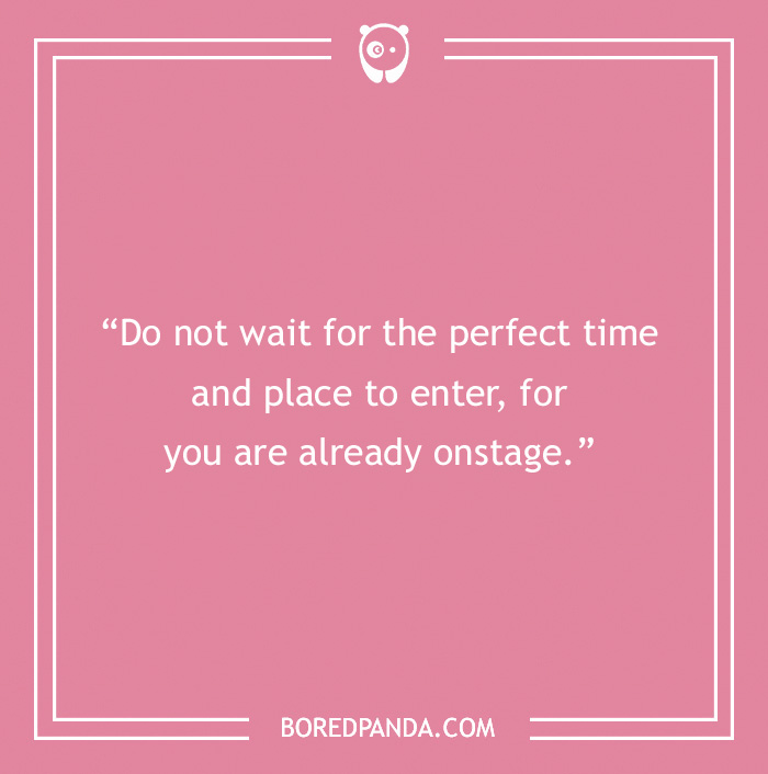 motivational quote about perfect time