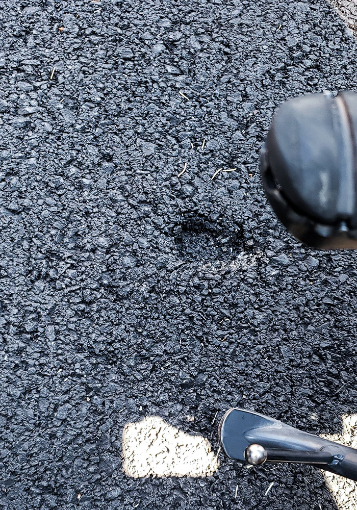 It Was So Hot My Kickstand Left An Impression On The Asphalt