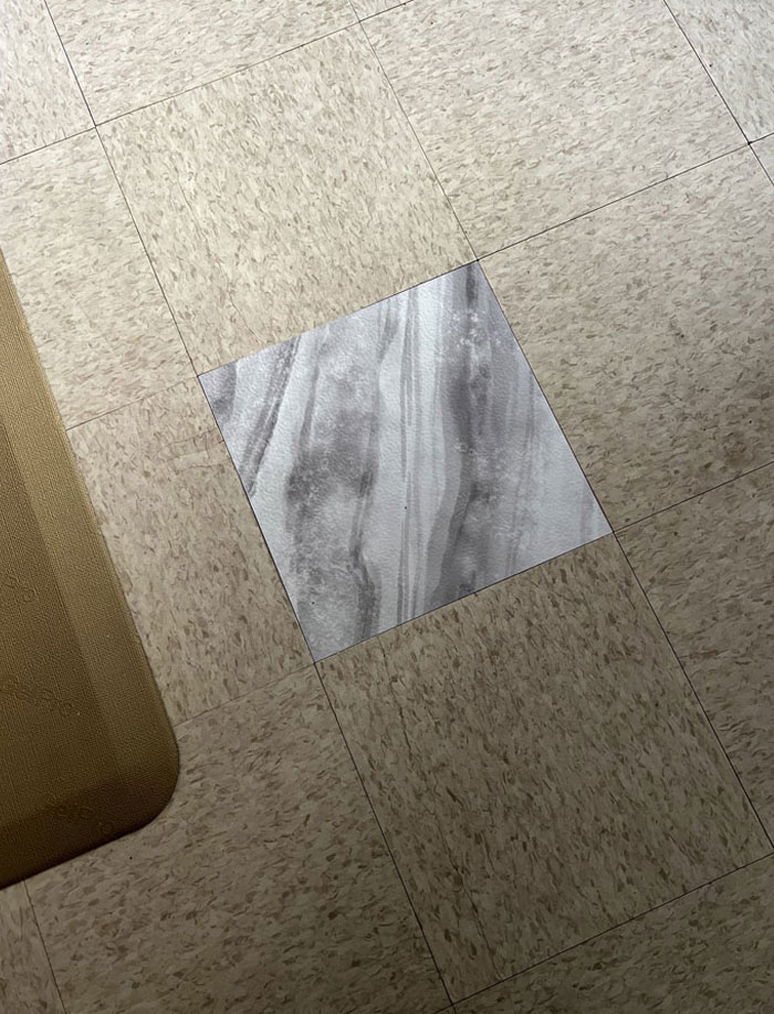 My Landlord: Is It Ok If The Replacement Tile Is Not An Exact Match? Me: Yeah That’s Fine. The Tile: