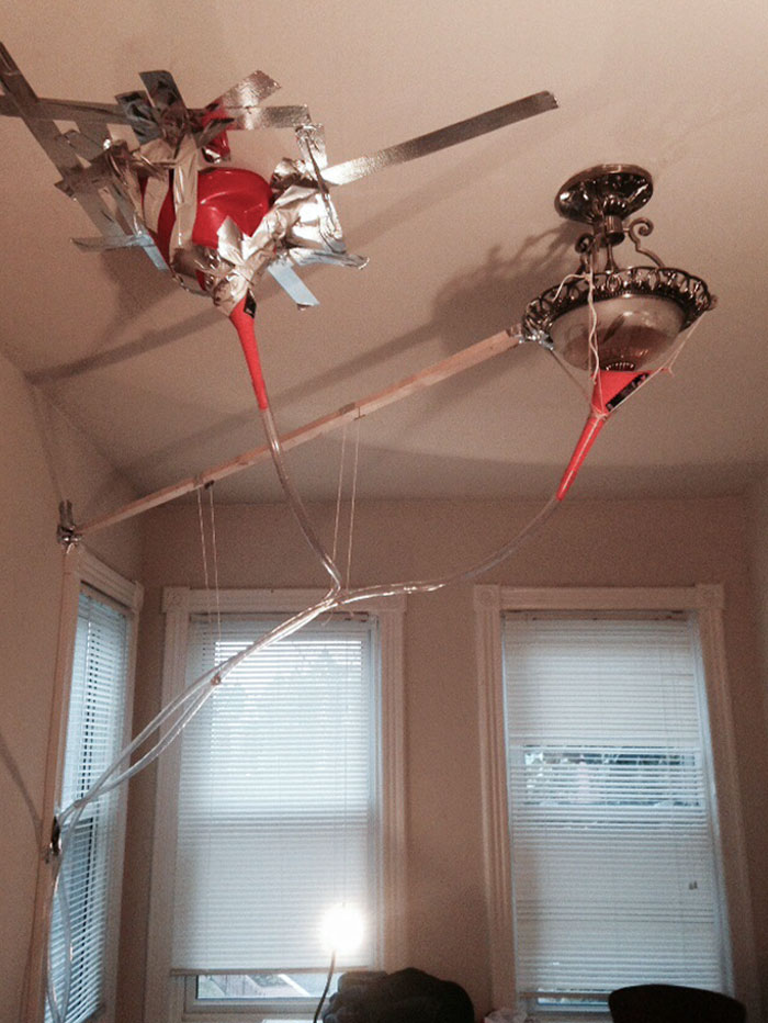 This Is How The Landlord Fixed The Leaky Ceiling