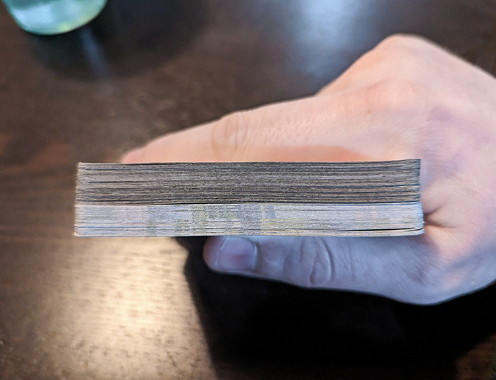 For 7 Years, Half Of This Deck Has Been Used To Play Euchre. The Other Half Has Been Relatively Untouched