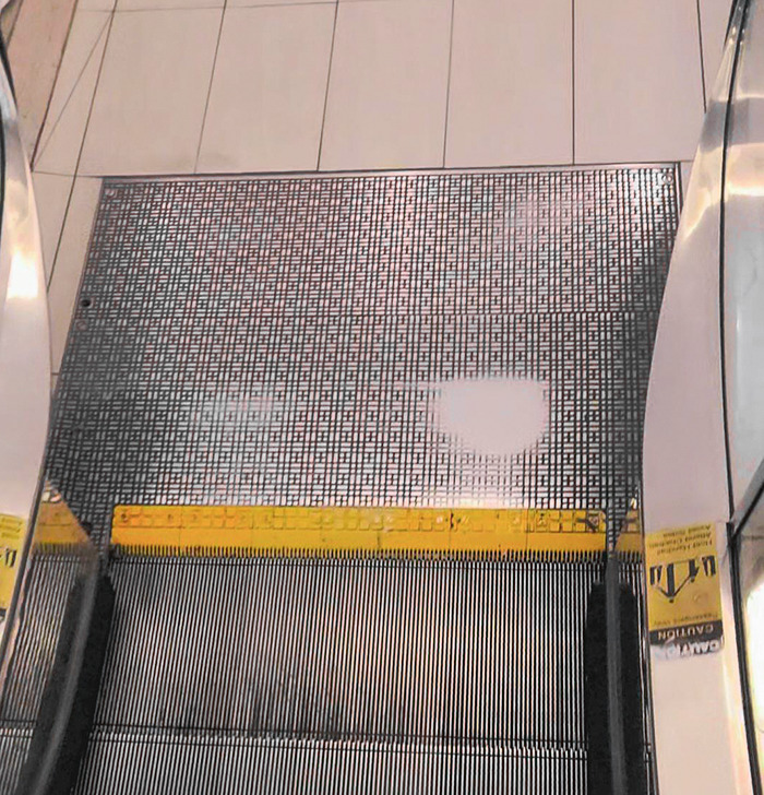 Worn Down Escalator Landing: Left Foot vs. Right Foot