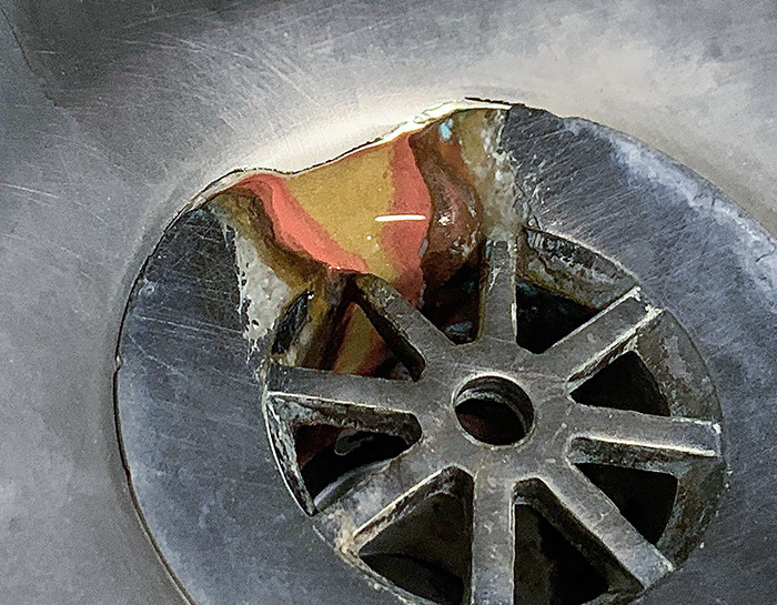 Sink Worn By Years Of Dripping Soap