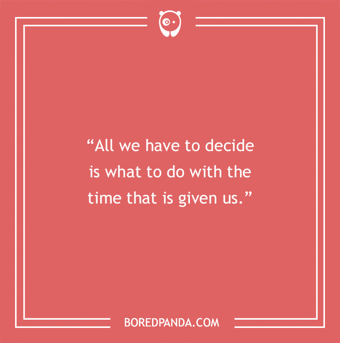 Tolkien quote about time