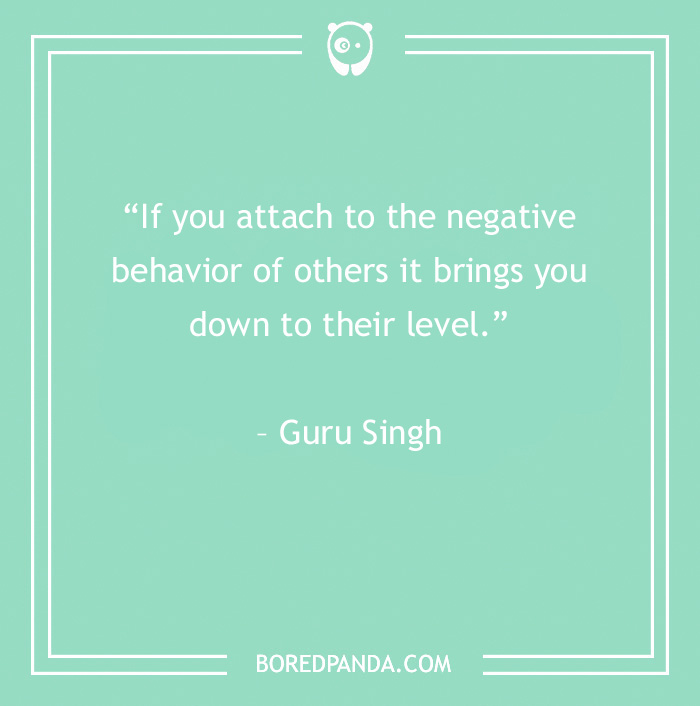 Quote about toxic people: "If you attach to the negative behavior of others..." on a pastel green background.