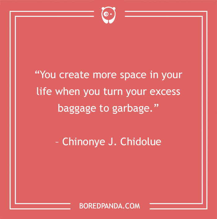 Quote on pink background about removing toxic people and negativity from life by Chinonye J. Chidolue.