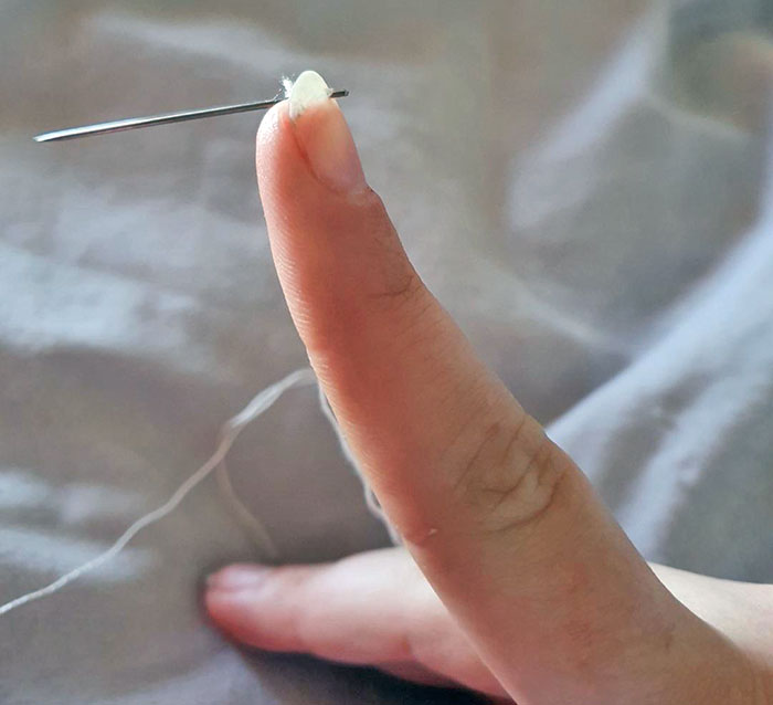 I Accidentally Pierced The Needle Through My Nail While Sewing Bow Ties