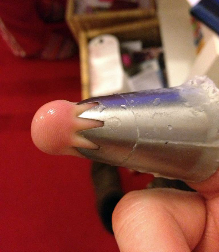 Careful When Washing Up Piping Bags. Pain Ensued. I Felt Like A Fish On A Whole Load Of Barbs