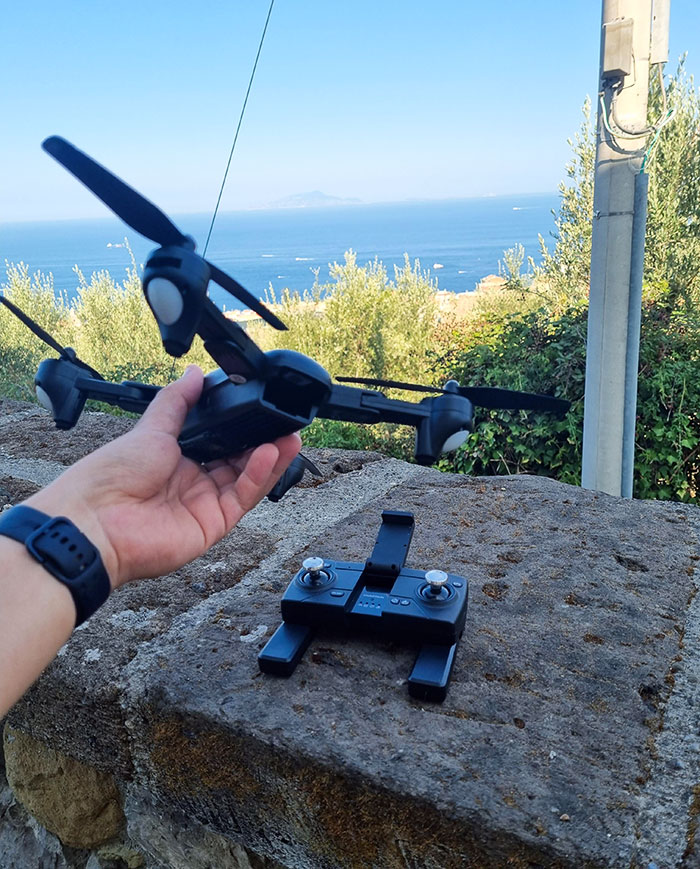 I've Traveled Abroad And Brought My Drone To Record It. I Hiked To The Top Of This Hill And Realise That I Forgot The Batteries At Home