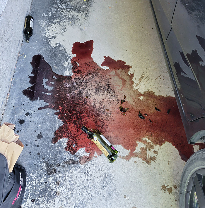 I Was Going To Celebrate The Start Of My Vacation, But The Wine Bottle Had Other Plans