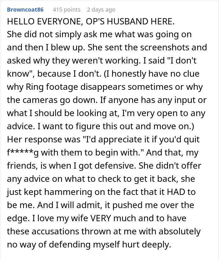 Woman Gets Suspicious After Noticing Cameras Are Glitching Only When Husband&rsquo;s Home Alone