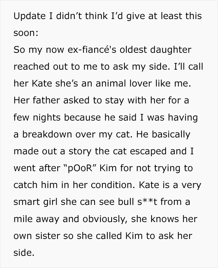 Woman Chooses Her Elderly Cat Over Fianc&eacute; And His Pregnant Daughter, Gets Full Support Online