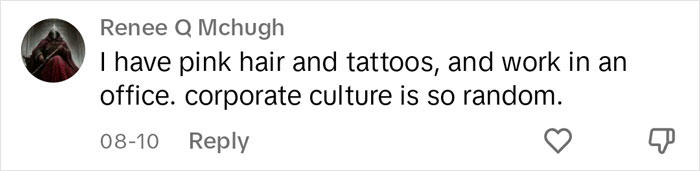 Woman Finds A Hilarious Way To Show Company Their Rule Against Colored Hair Is Ridiculous Woman Finds A Hilarious Way To Show Company Their Rule Against Colored Hair Is Ridiculous