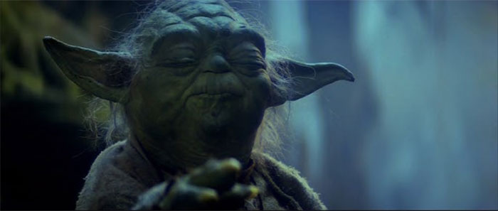 Yoda keeping his eyes closed