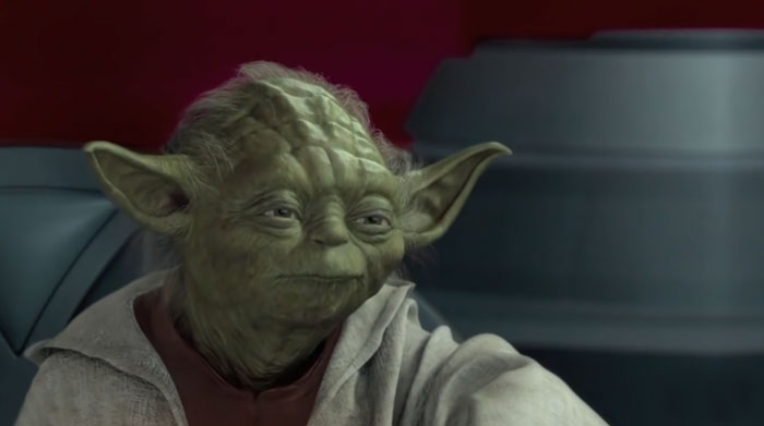 Yoda smiling sincerely