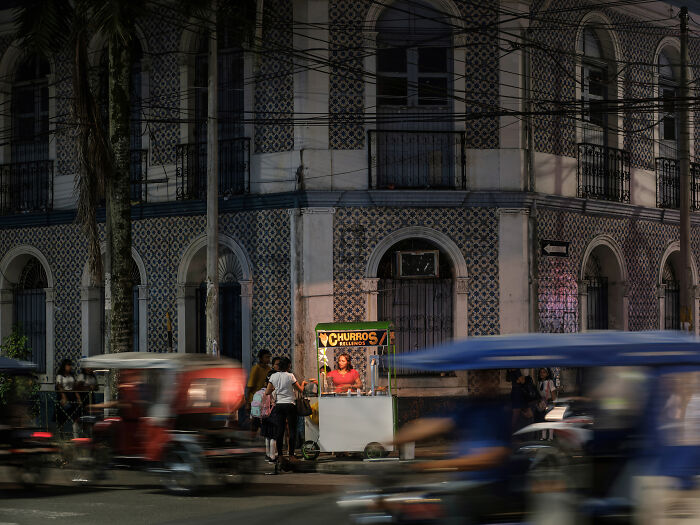 Churros (local sweet snack) stand in Iquitos Churros (local sweet snack) stand in Iquitos