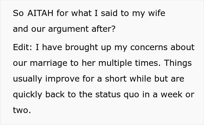 Husband "Blindsides" Wife With An Ultimatum After He Sees She Really Doesn't Care Husband "Blindsides" Wife With An Ultimatum After He Sees She Really Doesn't Care