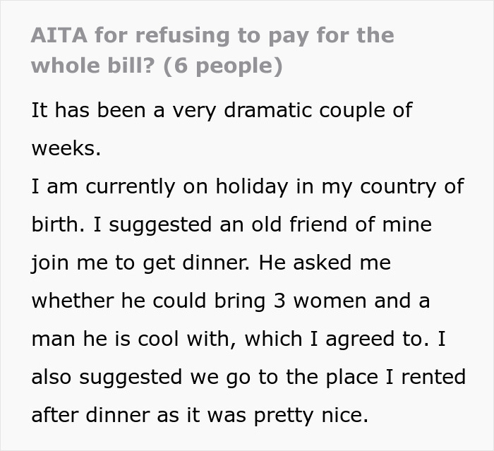 Man Refuses To Pay $825 Bill After Friend&rsquo;s Guests Go Crazy With Ordering