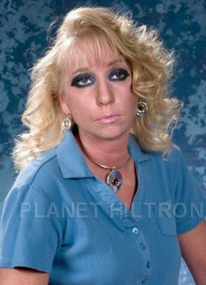 Lady Gaga photoshopped to look like an ordinary person