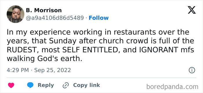 You Would Think They Would Be Nicer After Leaving Church