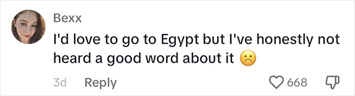 Woman Goes Viral For Revealing What Made Her Trip To Egypt A Nightmare