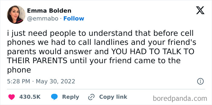 One Time In Middle School I Called My Friend Eleni And Her Dad Answered The Phone And I Said “Hi Is Eleni There?” And Her Dad Shouted “Eleni! Your Friend With Horrible Phone Etiquette Called!” And When I Tell You That I Still Get Stress Dreams About This Interaction… 😂 😭