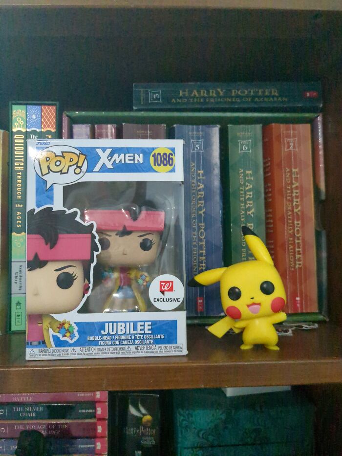Jubilee And Pikachu Funkos That I've Had For Awhile