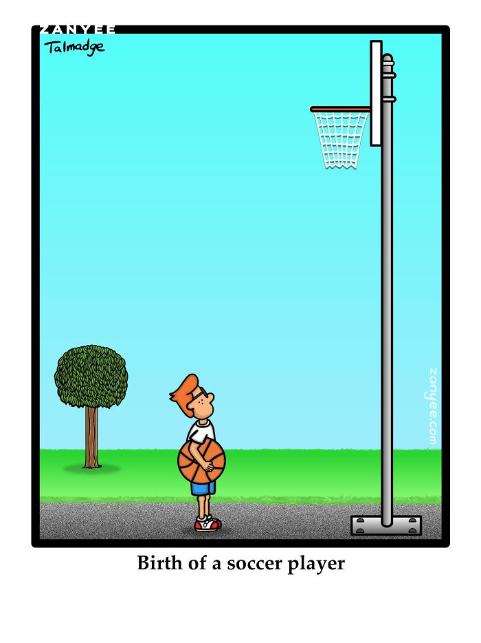 A kid before the high basket