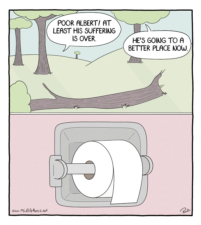 25 Single Panel Cartoons From The "Midlife Thesis" Comic Strip Series